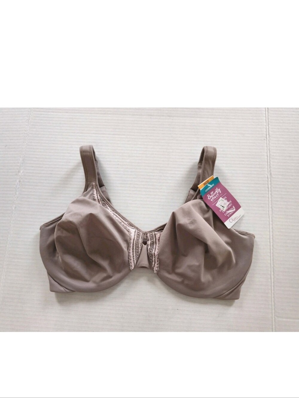 Olga Butterfly Effect Full Figure Minimizer Bra Size 36DD Underwire Mink 35912